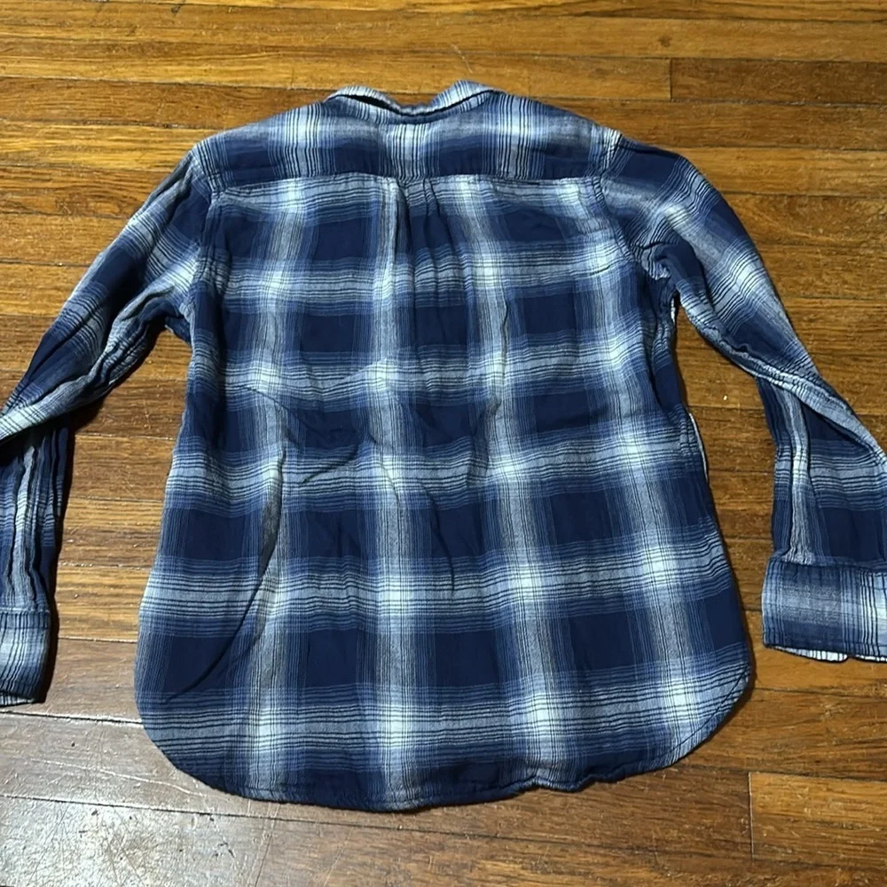 Gap Kids Double Weave Button Down Shirt, Bainbridge Blue, Lg (10)